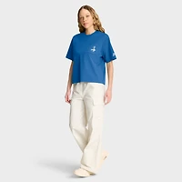 Women's Nike Blue Detroit Lions Rewind Pocket Boxy T-Shirt