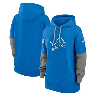 Sweat à capuche Nike bleu Detroit Lions Sideline Essential pour femme