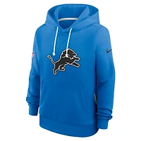 Sweat à capuche Nike bleu Detroit Lions Sideline Standard Issue Initial Home Dri-FIT pour femme
