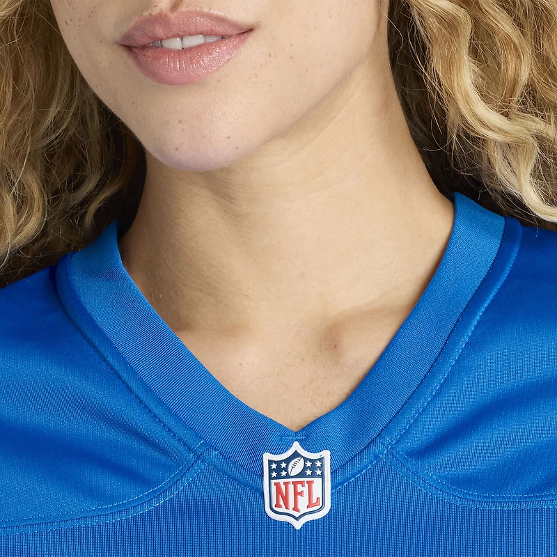Maillot de match Nike Bobby Layne bleu pour femme des Lions Detroit, joueur retraité