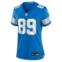 Women's Nike Brock Wright  Blue Detroit Lions Team Game Jersey