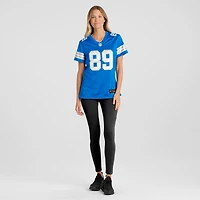 Women's Nike Brock Wright  Blue Detroit Lions Team Game Jersey