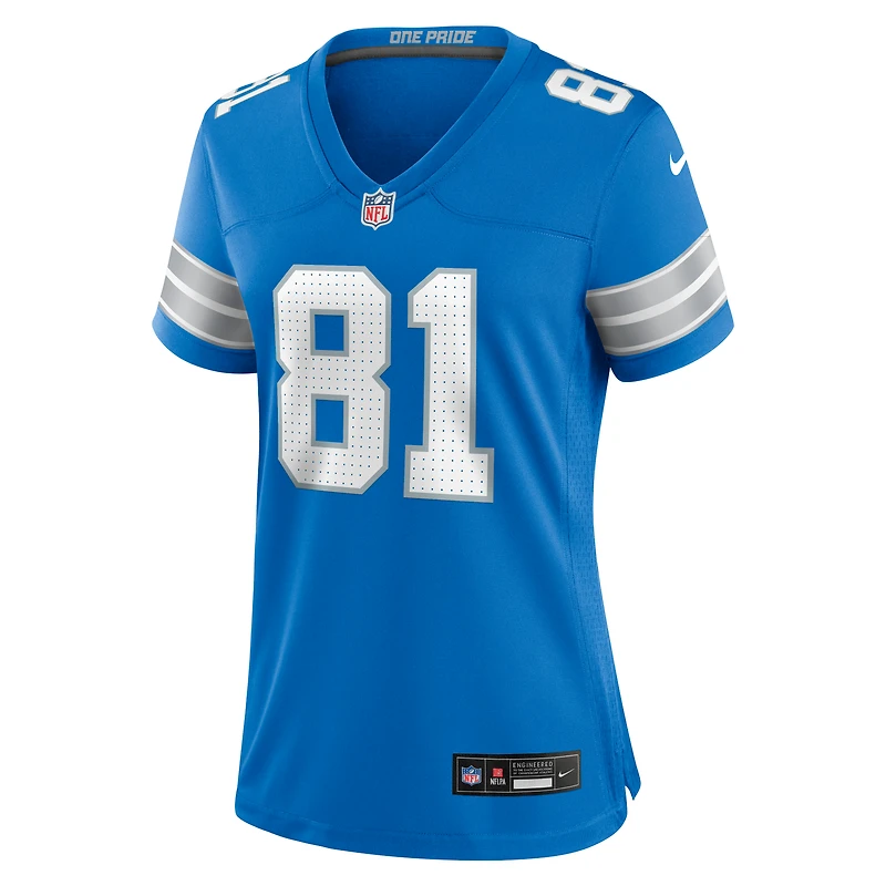Women's Nike Calvin Johnson Blue Detroit Lions Team Retired Game Jersey