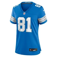 Women's Nike Calvin Johnson  Blue Detroit Lions Team Retired Game Jersey