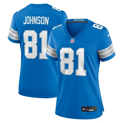 Women's Nike Calvin Johnson Blue Detroit Lions Team Retired Game Jersey