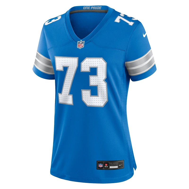 Women's Nike Christian Mahogany  Blue Detroit Lions Team Game Jersey