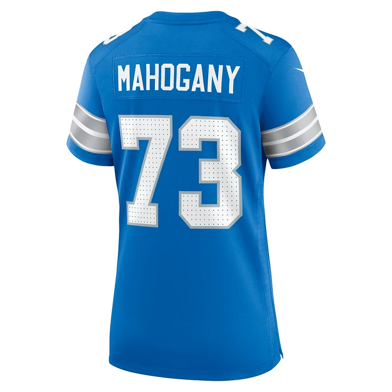 Women's Nike Christian Mahogany  Blue Detroit Lions Team Game Jersey