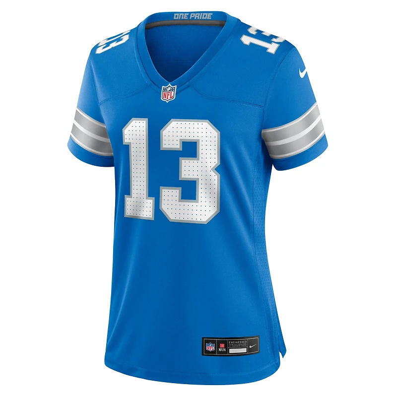Maillot de match Nike Craig Reynolds bleu Detroit Lions pour femme