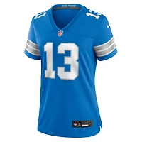 Maillot de match Nike Craig Reynolds bleu Detroit Lions pour femme
