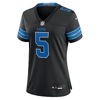 Maillot Nike David Montgomery pour femme, noir, 2e match alternatif des Detroit Lions