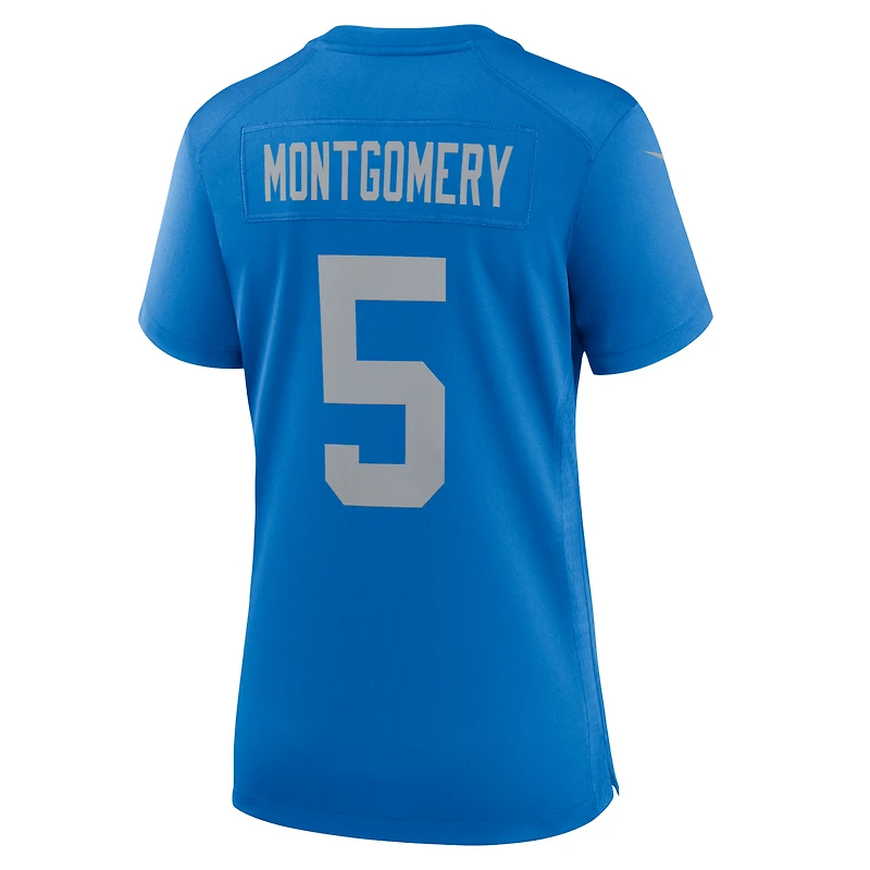 Maillot de match alternatif Nike David Montgomery pour femmes des Detroit Lions, bleu