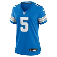 Maillot de match Nike David Montgomery bleu des Lions Détroit pour femme