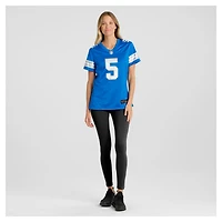 Maillot de match Nike David Montgomery bleu des Lions Détroit pour femme