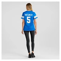 Maillot de match Nike David Montgomery bleu des Lions Détroit pour femme