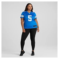 Maillot de match Nike David Montgomery bleu des Lions Détroit pour femme
