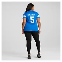 Maillot de match Nike David Montgomery bleu des Lions Détroit pour femme
