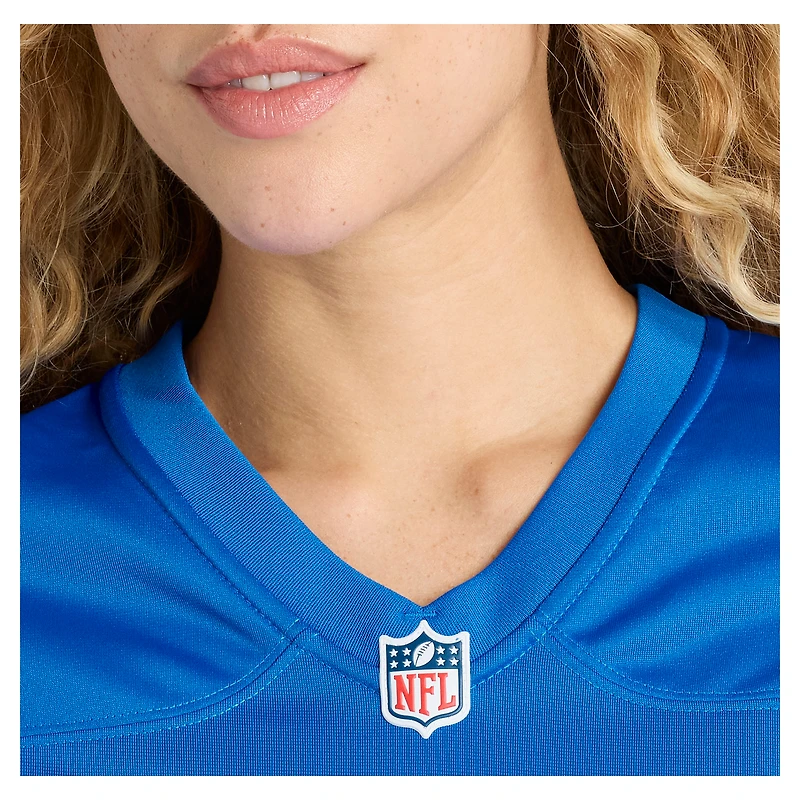 Maillot de match Nike David Montgomery bleu des Lions Détroit pour femme