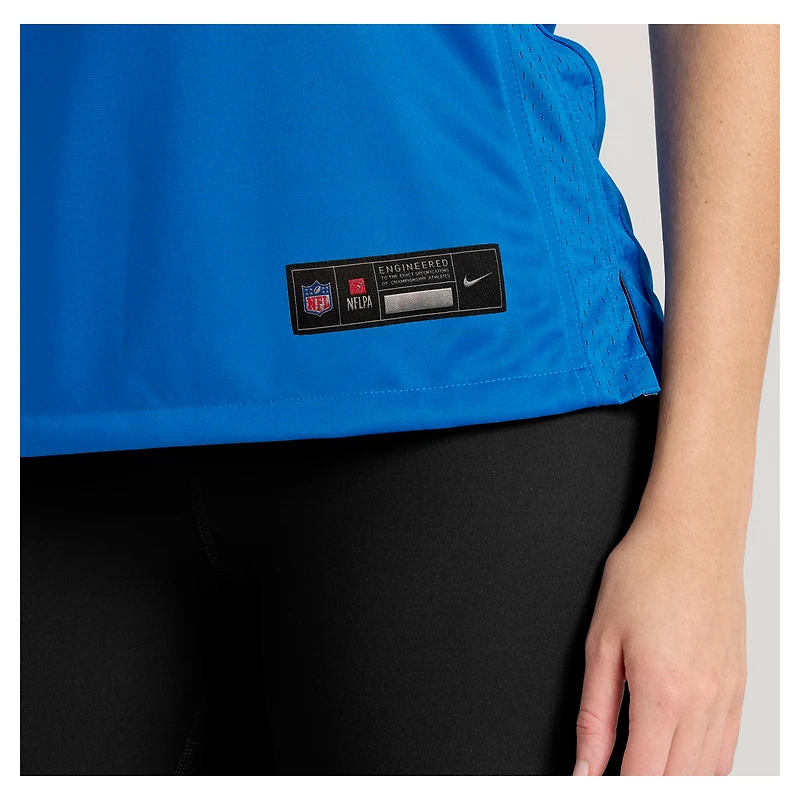 Maillot de match Nike David Montgomery bleu des Lions Détroit pour femme