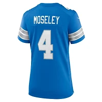 Women's Nike Emmanuel Moseley  Blue Detroit Lions Team Game Jersey