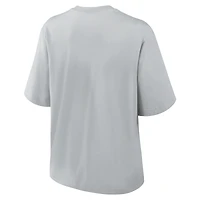 T-shirt Nike gris Glory Arch Boxy pour femme des Lions de Detroit