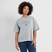 T-shirt Nike gris Glory Arch Boxy pour femme des Lions de Detroit