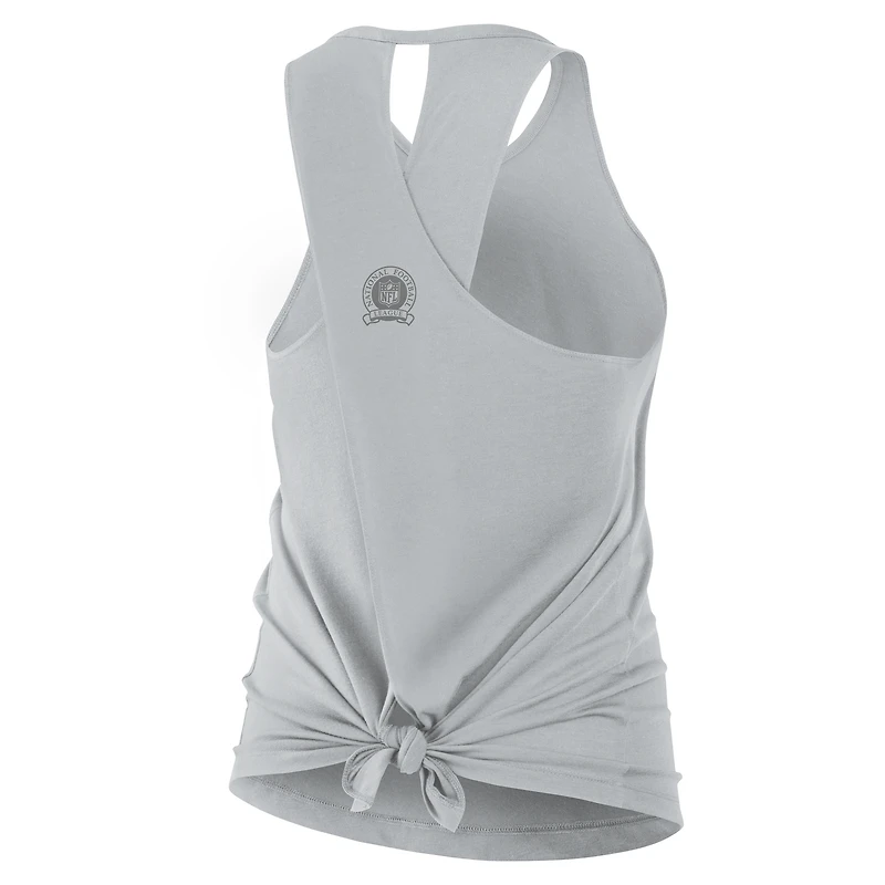 Women's Nike Gray Detroit Lions Glory Open-Back Crisscross Dri-FIT Tank Top
