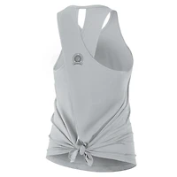 Women's Nike Gray Detroit Lions Glory Open-Back Crisscross Dri-FIT Tank Top