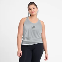 Women's Nike Gray Detroit Lions Glory Open-Back Crisscross Dri-FIT Tank Top