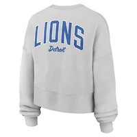 Women's Nike  Gray Detroit Lions Oversized Primetime Phoenix Fleece Sweatshirt
