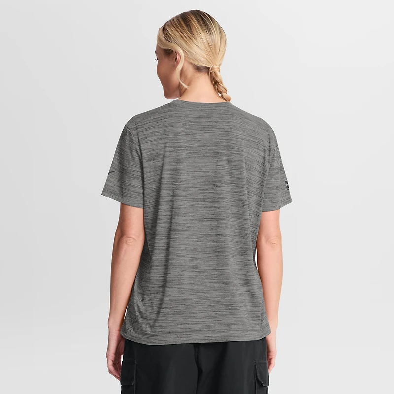 Women's Nike Gray Detroit Lions Sideline Velocity Dri-FIT T-Shirt