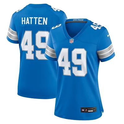 Maillot de match Nike Hogan Hatten Detroit Lions bleu pour femme