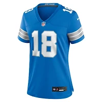 Maillot de joueur match Nike Isaac TeSlaa des Detroit Lions pour femme, bleu