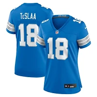 Maillot de joueur match Nike Isaac TeSlaa des Detroit Lions pour femme, bleu