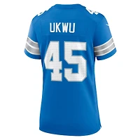 Women's Nike Isaac Ukwu  Blue Detroit Lions Game Jersey