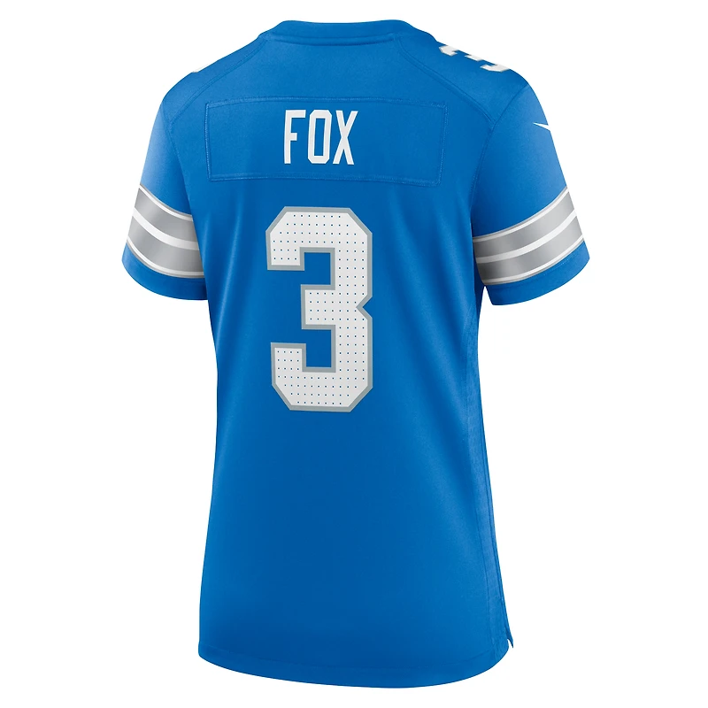 Women's Nike Jack Fox Blue Detroit Lions Team Game Jersey