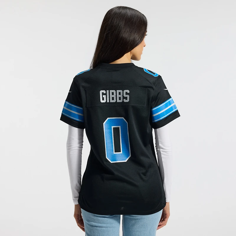 Women's Nike Jahmyr Gibbs Black Detroit Lions 2nd Alternate Game Player Jersey