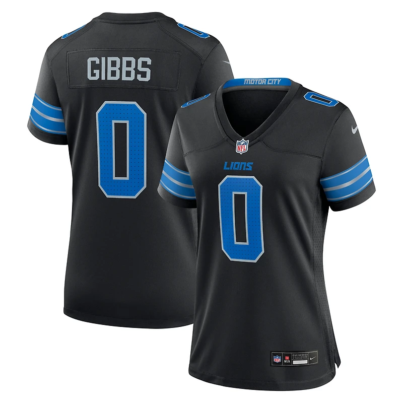 Women's Nike Jahmyr Gibbs Black Detroit Lions 2nd Alternate Game Player Jersey
