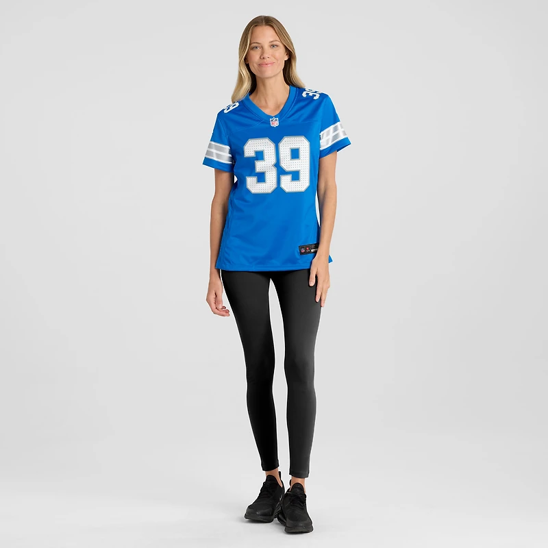 Maillot de match Nike Jake Bates bleu Detroit Lions pour femme