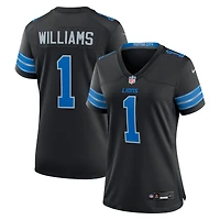 Maillot Nike Jameson Williams noir pour femme, deuxième remplaçant des Lions de Detroit