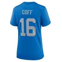 Maillot de match alternatif Nike Jared Goff bleu des Lions Detroit pour femme