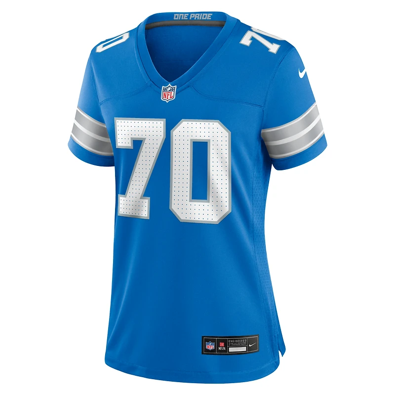 Women's Nike Juice Scruggs  Blue Detroit Lions Team Game Jersey