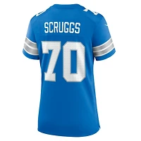 Women's Nike Juice Scruggs  Blue Detroit Lions Team Game Jersey