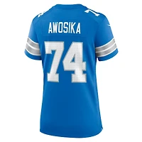 Women's Nike Kayode Awosika  Blue Detroit Lions Team Game Jersey