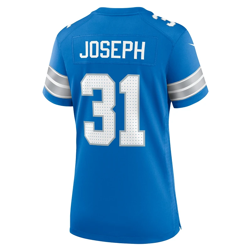 Women's Nike Kerby Joseph  Blue Detroit Lions Team Game Jersey