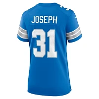 Women's Nike Kerby Joseph  Blue Detroit Lions Team Game Jersey