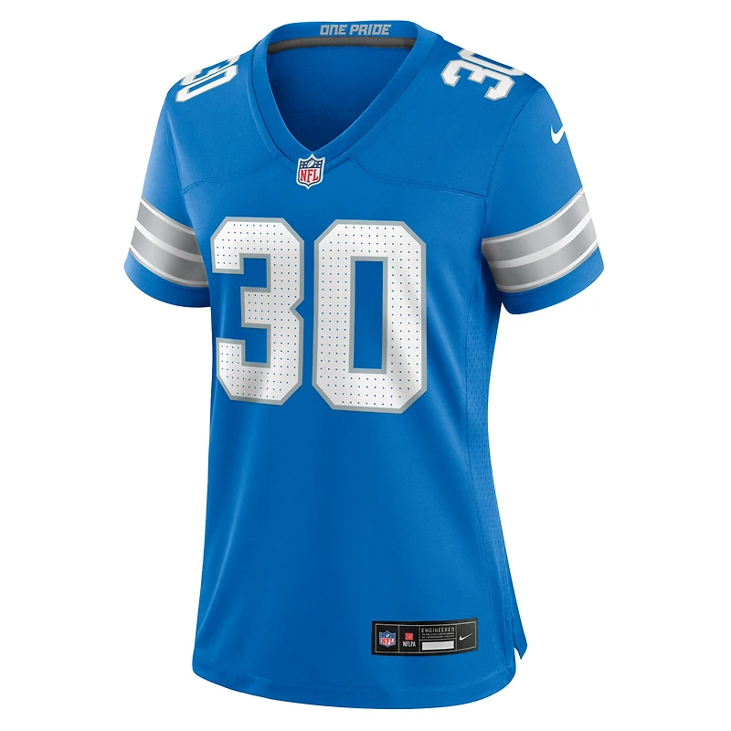 Women's Nike Khalil Dorsey Blue Detroit Lions Team Game Jersey