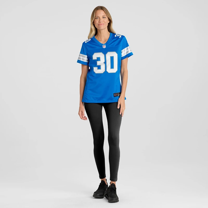 Women's Nike Khalil Dorsey  Blue Detroit Lions Team Game Jersey