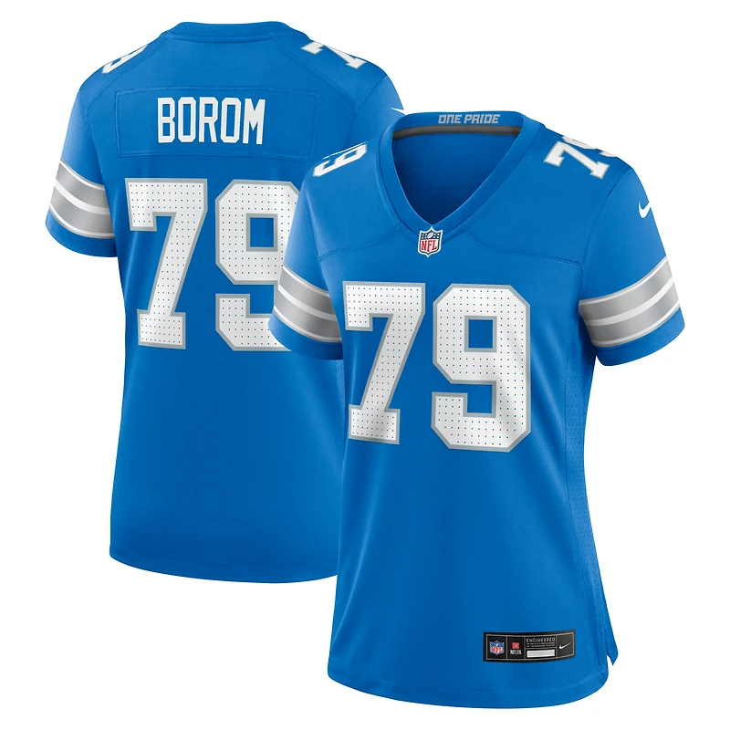 Women's Nike Larry Borom Blue Detroit Lions Team Game Jersey