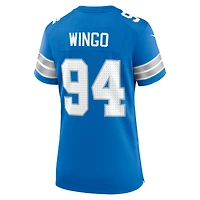 Women's Nike Mekhi Wingo  Blue Detroit Lions Team Game Jersey