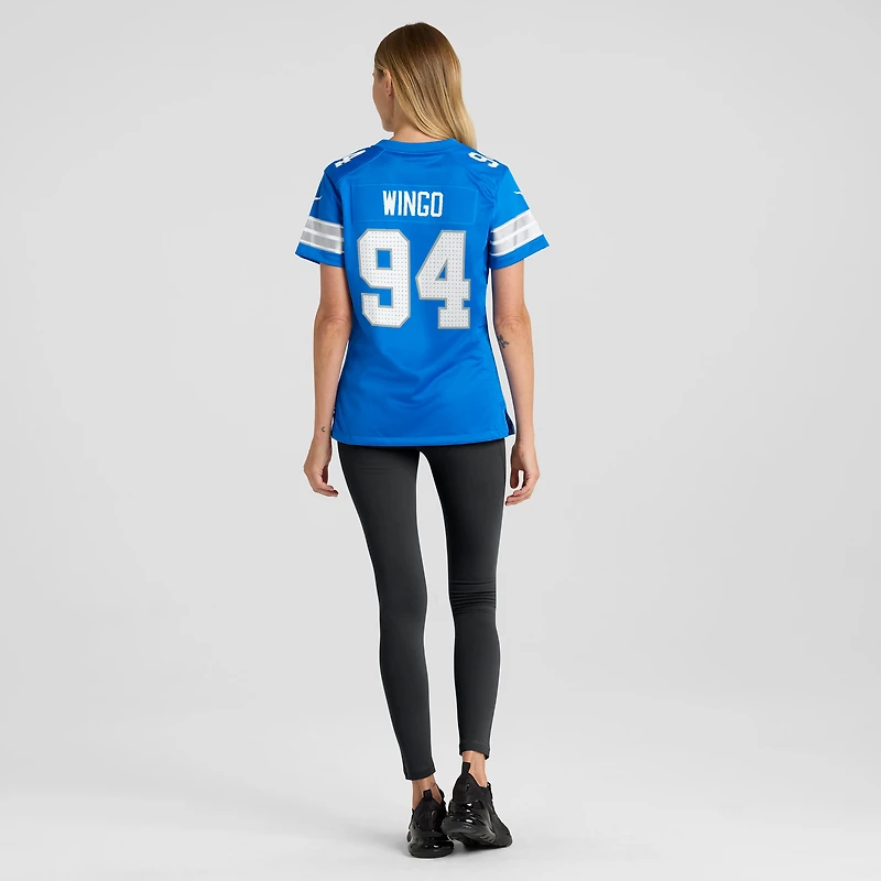Women's Nike Mekhi Wingo Blue Detroit Lions Team Game Jersey